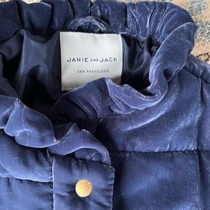 Janie and Jack. Navy velvet belted jacket size 8